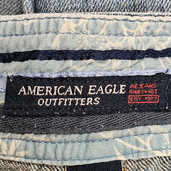 American Eagle Micro Mini Pleated Denim Skirt Size 2 NWOT Y2k Grunge Trendy - Picture 4 of 7